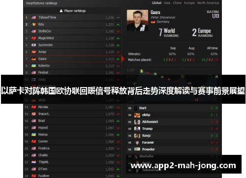 以萨卡对阵韩国欧协联回暖信号释放背后走势深度解读与赛事前景展望