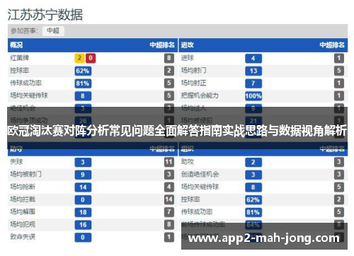 欧冠淘汰赛对阵分析常见问题全面解答指南实战思路与数据视角解析